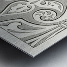 Arabic feather design. 1888 edition Lornement Polychrome by Albert Racine 1825–1893. Metal print