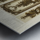 18th Century pattern. 1888 edition Lornement Polychrome by Albert Racine 1825–1893. Metal print