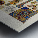 Celtic pattern. 1888 edition Lornement Polychrome by Albert Racine 1825–1893. Metal print