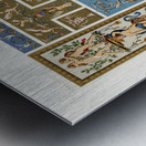 Renaissance pattern. 1888 edition Lornement Polychrome by Albert Racine 1825–1893. Metal print