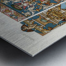 Renaissance pattern. 1888 edition Lornement Polychrome by Albert Racine 1825–1893. Metal print