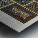 Arabian pattern. 1888 edition Lornement Polychrome by Albert Racine 1825–1893. Metal print