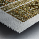Renaissance pattern. 1888 edition Lornement Polychrome by Albert Racine 1825–1893. Metal print