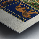 Assyrian pattern. 1888 edition Lornement Polychrome by Albert Racine 1825–1893. Metal print