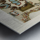 18th Century pattern. 1888 edition Lornement Polychrome by Albert Racine 1825–1893. Metal print