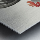 Gallinule with Lotus Flowers 1900 - 1930 by Ohara Koson 1877-1945. Metal print