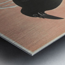 Crow on snowy branch 1900 - 1936 by Ohara Koson 1877-1945. Metal print