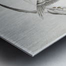 Two colt geese in flight 1900 - 1930 by Ohara Koson 1877-1945. Metal print