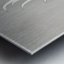 Rooster and chicken 1900 - 1930 by Ohara Koson 1877-1945. Metal print