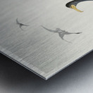 Red mask cormorant on rock 1900 - 1936 by Ohara Koson 1877-1945. Metal print