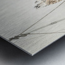 Ring sparrow on scarecrow 1900 - 1930 by Ohara Koson 1877-1945. Metal print