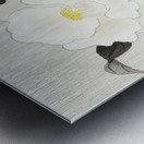 Lapwing on tree stump 1900 - 1930 by Ohara Koson 1877-1945. Metal print