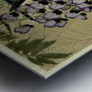 Flycatcher at wisteria 1900 - 1910 by Ohara Koson 1877-1945. Metal print