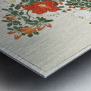 Blooming azalea in brown pot 1920 - 1930 by Ohara Koson 1877-1945. Metal print