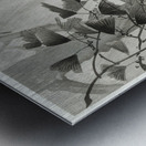 Long-tailed tit in storm 1900 - 1936 by Ohara Koson 1877-1945. Metal print