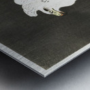 Snowy eagle on a tree branch 1910 - 1930 by Ohara Koson 1877-1945. Metal print