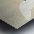 Japanese crane bird on branch of pine 1900 - 1930 by Ohara Koson 1877-1945. Metal print