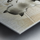 Two playing dogs 1900 - 1930 by Ohara Koson 1877-1945. Metal print