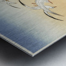 Five seagulls above turbulent sea 1900 - 1930 by Ohara Koson 1877-1945. Metal print