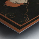 Folly or Saintliness 1895 vintage poster of a woman with flowers by Ethel Reed.  Metal print