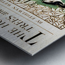 The House of the Trees ca.1895 vintage poster of a woman seated on lawn by Ethel Reed. Metal print