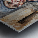 Watercolor “Im Truly Tired”  By Bruce Lazarus Metal print