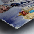 Watercolor “Broke” By Bruce Lazarus Metal print