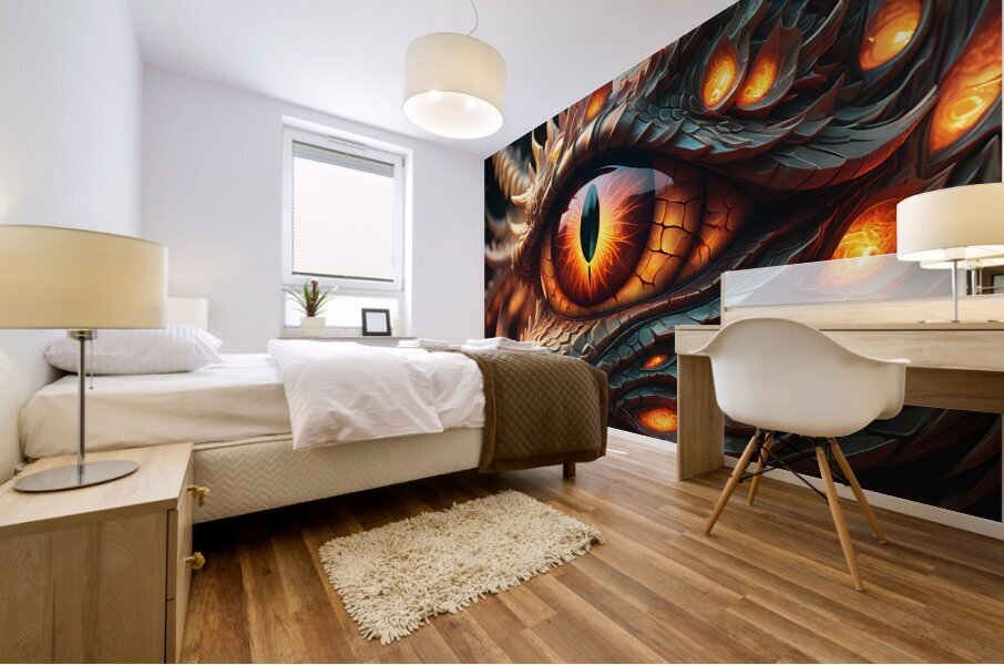 Eye of the Evil Dragon By ISHISH Mural print