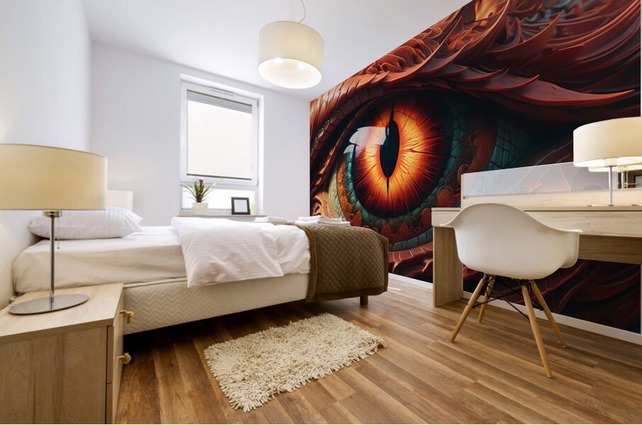 Dragons Hungry Eye By ISHISH Mural print