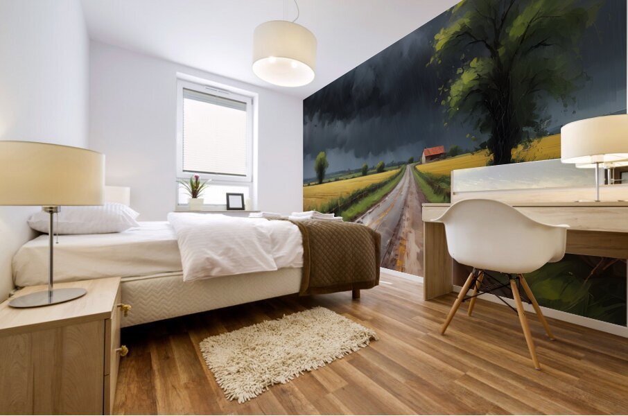 Down The Dirt Road By ISHISH Mural print