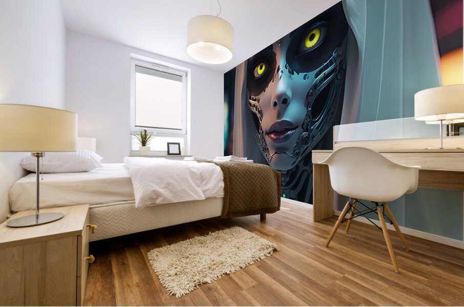 A Beautiful  Titanium Ghost Nymph By ISHISH Mural print