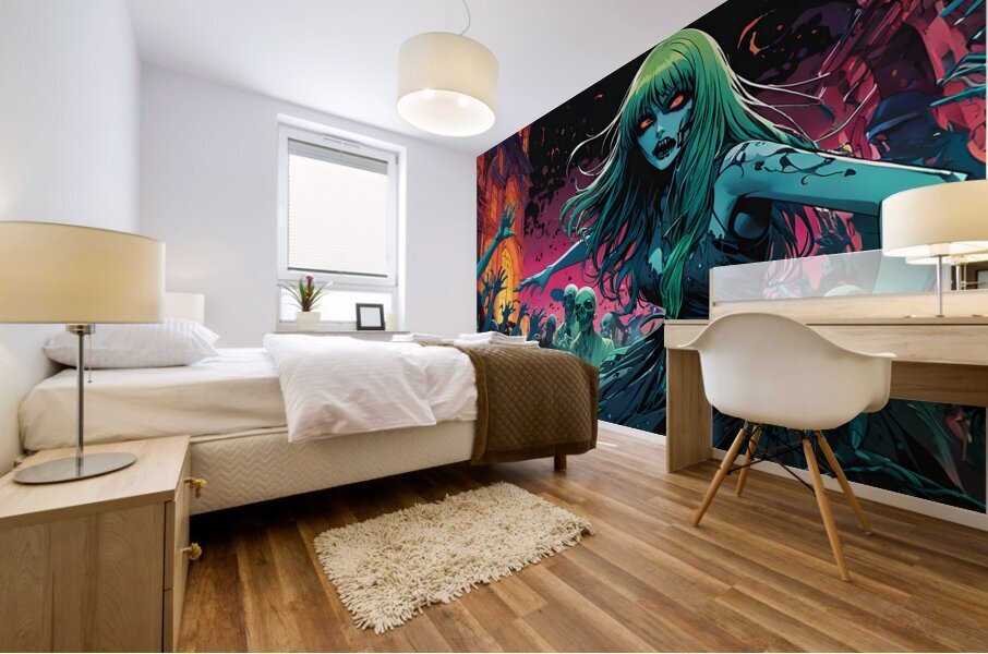 Living Dead Fresh Out Of The Grotto By ISHISH Mural print