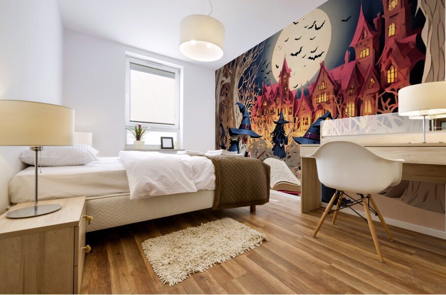 Witches Spell  Book By ISHISH Mural print