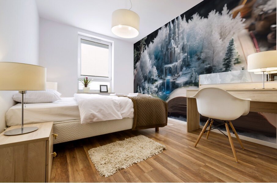 Magical Ice  City By ISHISH Mural print