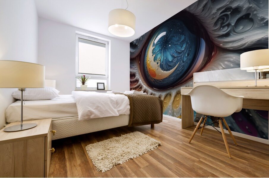 Moon Flood By ISHISH Mural print