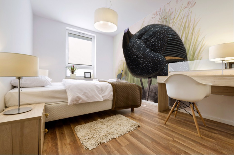 Numida cristata. 1872 Mural print