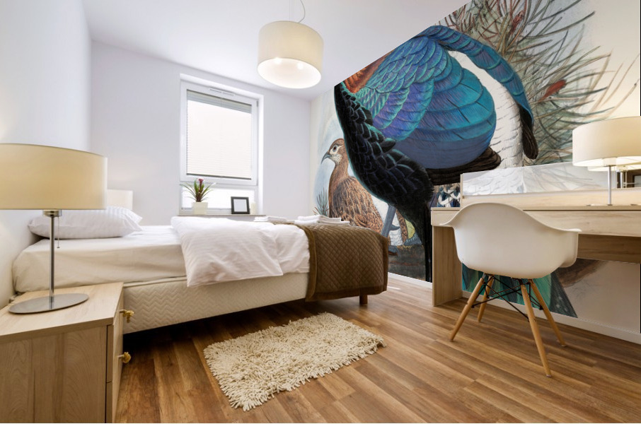 Lophophorus Lhuysii. 1872 Mural print