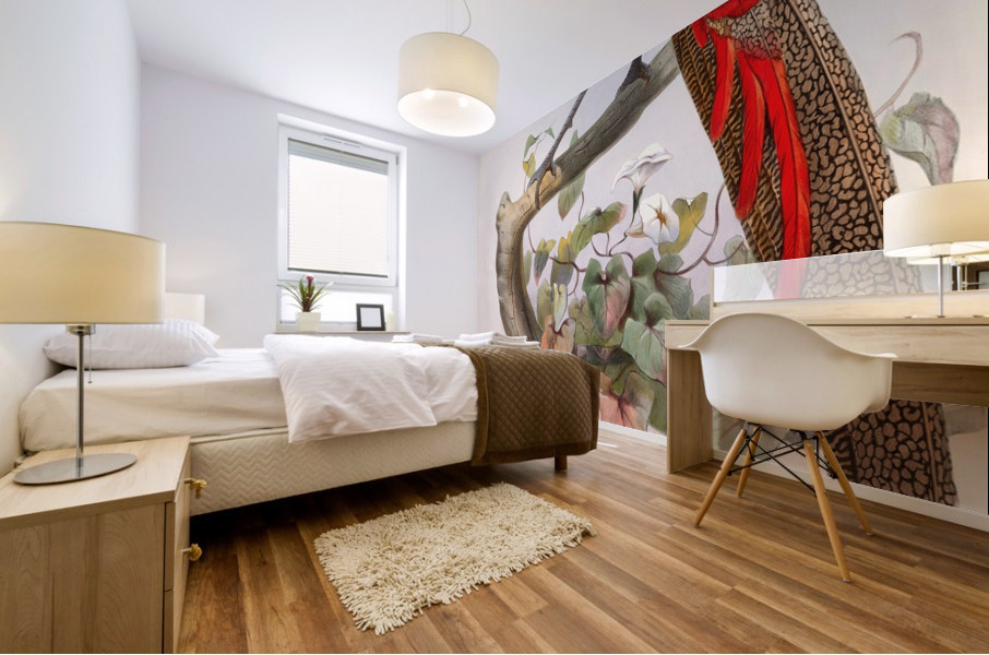 Hybrid Pheasant. 1872 Mural print