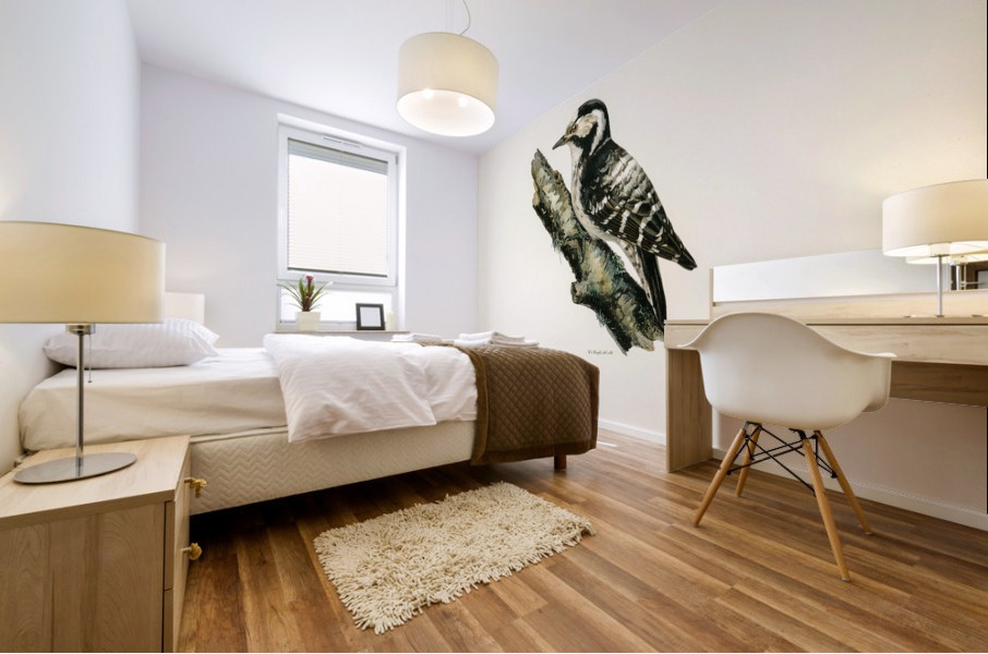 Dryobates minor Mural print