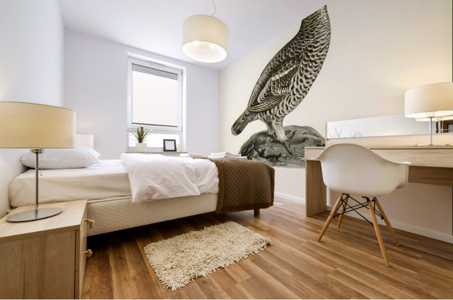 Hazel grouse Tetrastes Bonasia Mural print