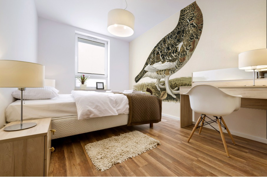 Willow ptarmigan male Lagopus lagopus Mural print