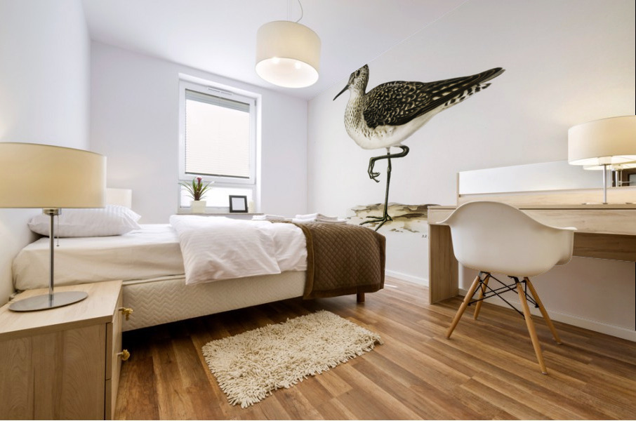 Wood Sandpiper Totanus Glareola Mural print