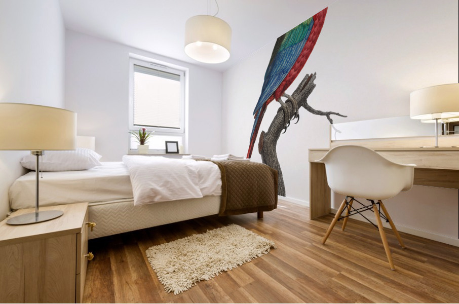 Scarlet macao  Mural print