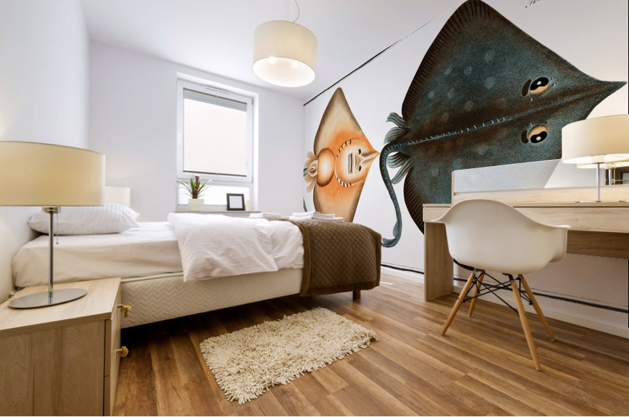 Sharp Nosed-Ray Raja Oxyrinchus Mural print