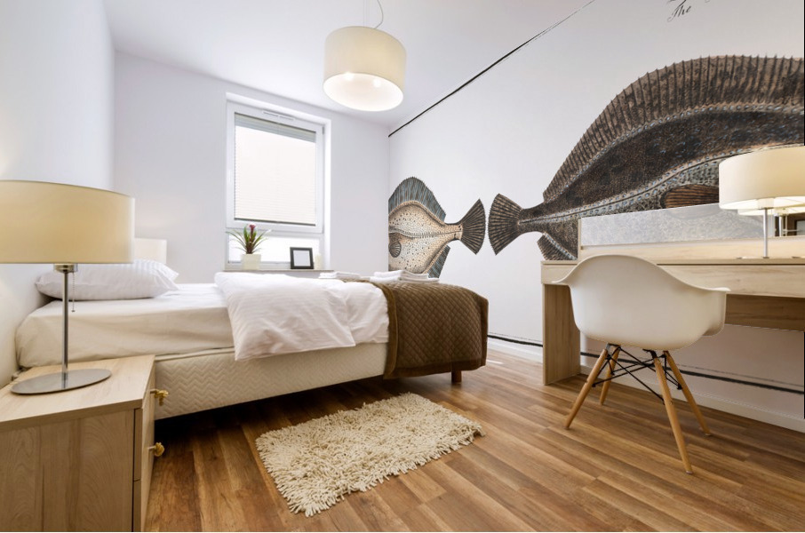 Flounder Pleuronectes Flesus Mural print