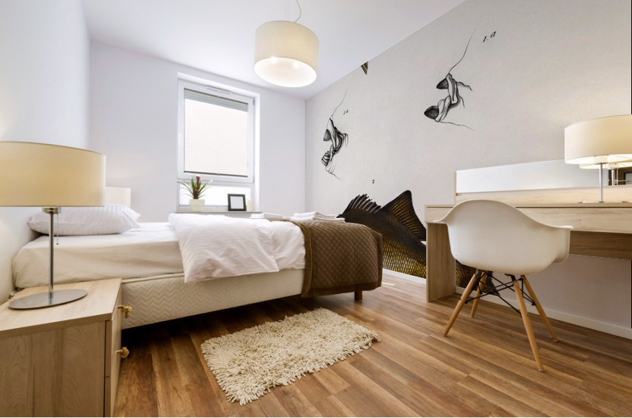 Different types of fishes Mural print