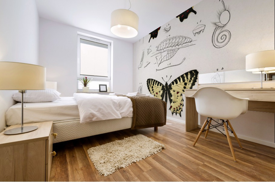 Different types of beetles Mural print