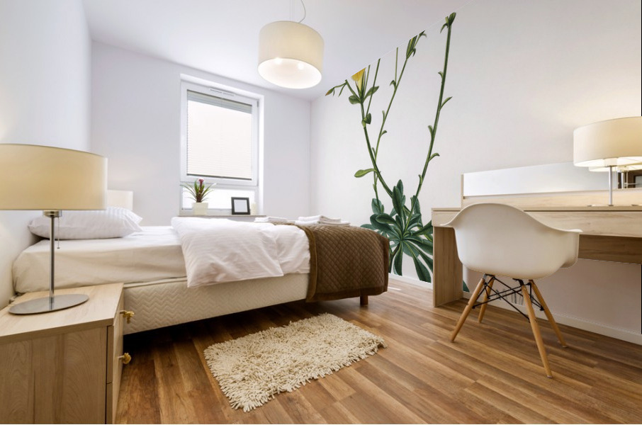 Yellow flax Linum glandulosum Mural print