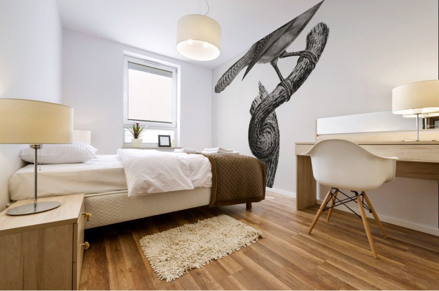 Blue-green jay Mural print