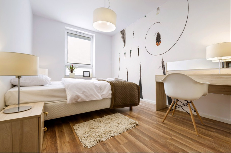 King bird of paradise feather and tail Mural print